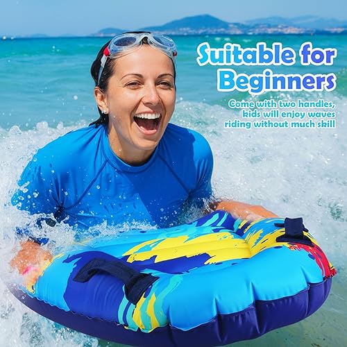 Miniatura 4 de Gemscream Tabla de surf inflable para playa, surf, cuerpo, surf, flotador, para deslizarse, piscina portátil, juego de agua, tabla flotante, agua