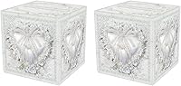 Vista 8 de Beistle Caja de recepción blanca multiusos – Caja cuadrada grande de colección de tarjetas para eventos especiales, bodas, despedidas de soltera