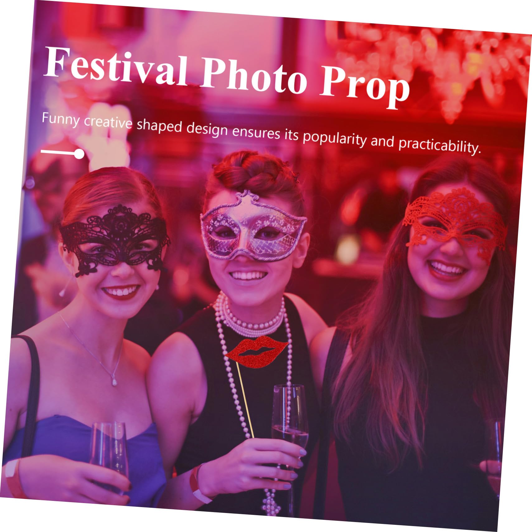 3 Sätze Teiliges Lustige Rote Und Pinke Lippen Fotorequisiten Aus Papier Handliche Party Accessoires Für Fotos Und Hochzeitsfeiern Für Geburtstage Und Festlichkeiten 40 Stück * 3