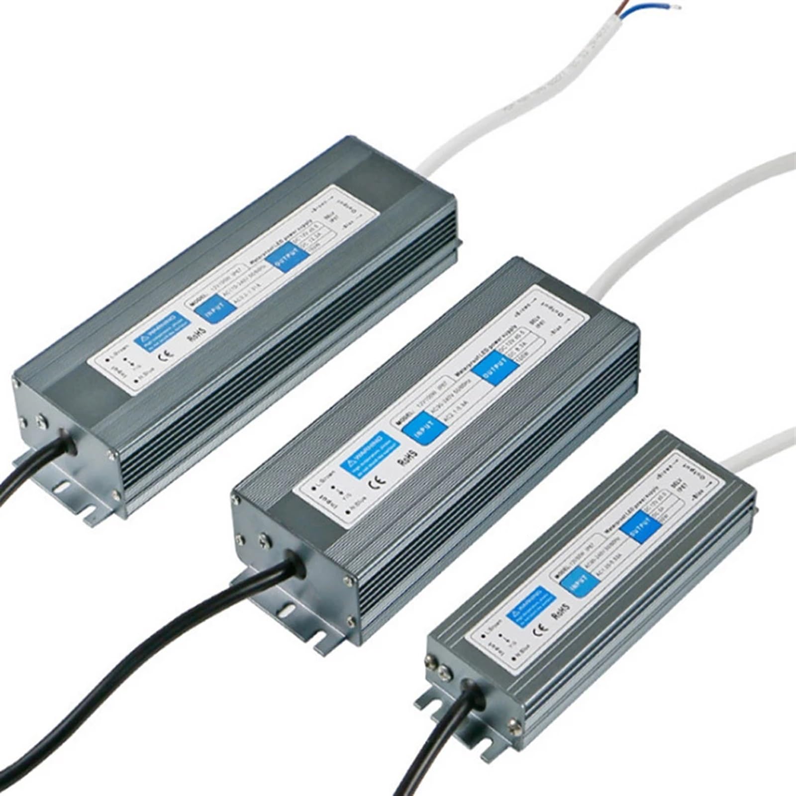 DC12V 60W 80W 100W 150W 200w Impermeabile IP67 Driver elettronico alimentatore esterno trasformatore for strisce led(12V 100W)
