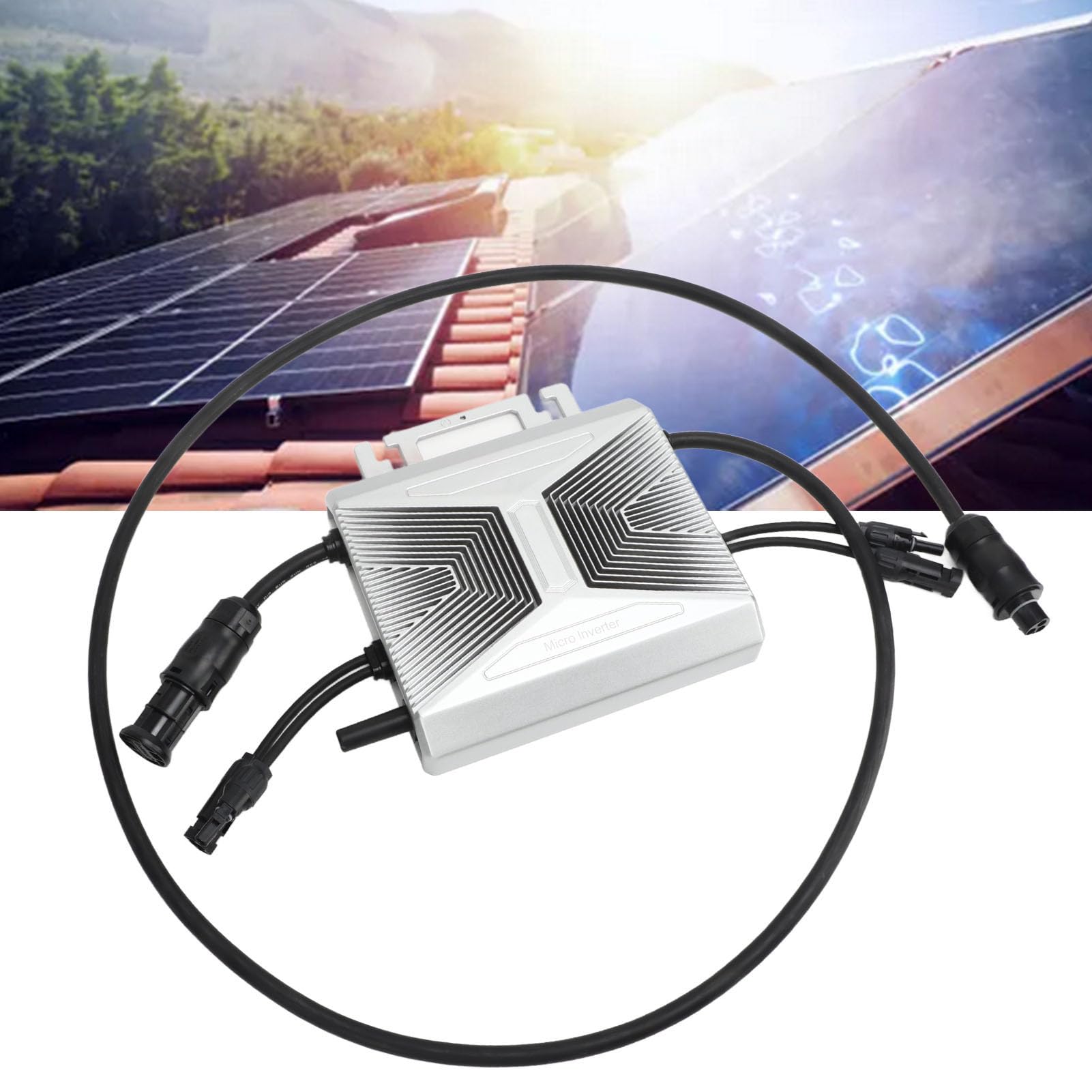 ViaGasaFamido Micro Inverter Solar Grid Tie Inverter in Lega di Alluminio 600 W 230 V WiFi Telecomando IP67 Impermeabile 95% Efficienza CEC per Produzione di Energia Fotovoltaica Uso Solare Domestico
