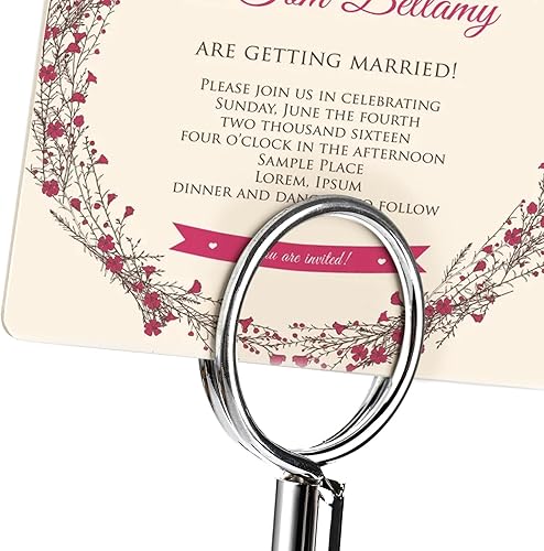 Miniatura 5 de Tosnail Paquete de 12 soportes para números de mesa de 12 pulgadas de alto, soporte resistente para tarjetas de lugar y exhibición de fotos, soporte