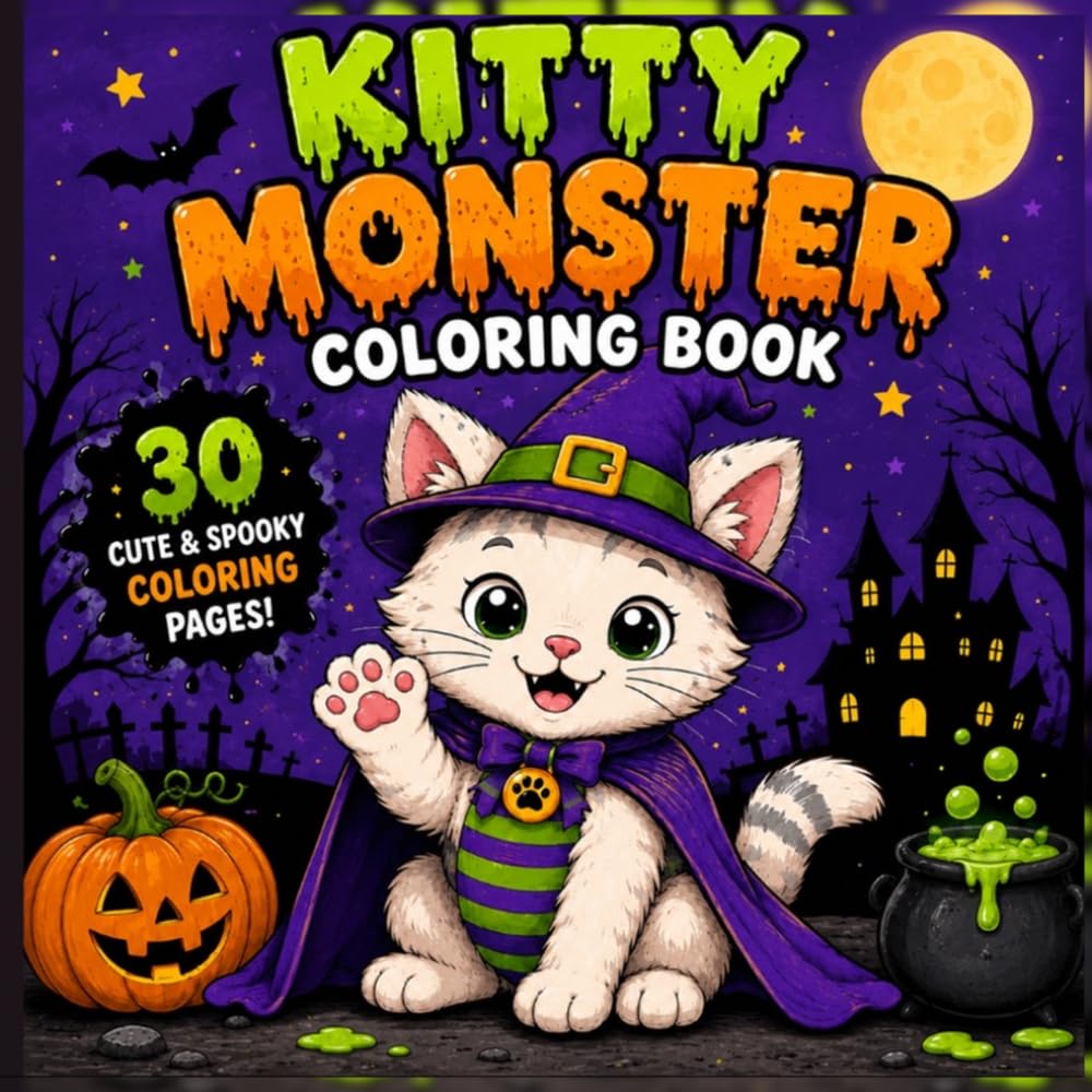 Kitty Monster Coloring Book