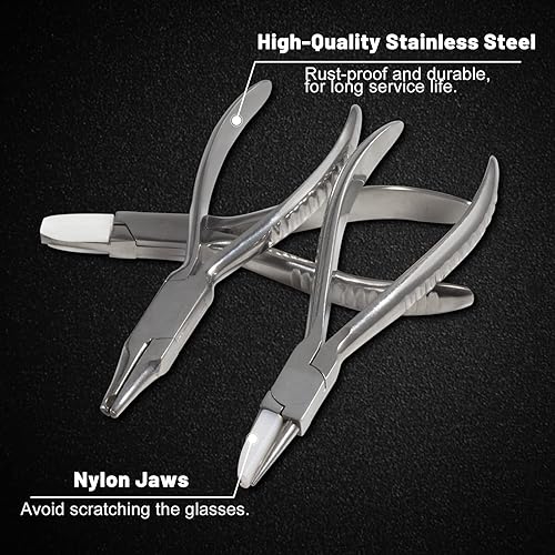 Miniatura 2 de SPEEDWOX Juego de 6 alicates para anteojos que incluye almohadilla de nariz, alicates de ajuste de flexión, alicates de ajuste de brazos, alicates