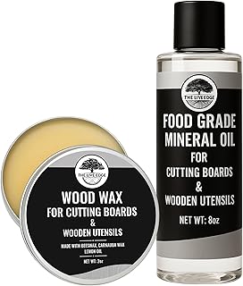 3 oz Mineral Oil and 2 oz Beeswax for Wood Cutting Boards and Wooden Cooking Utensils | Wood Conditioner | Wood Polish