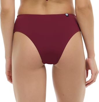 EIDON Women's Propel High Waisted Mid Coverage Bikini Bottom Swimsuit
