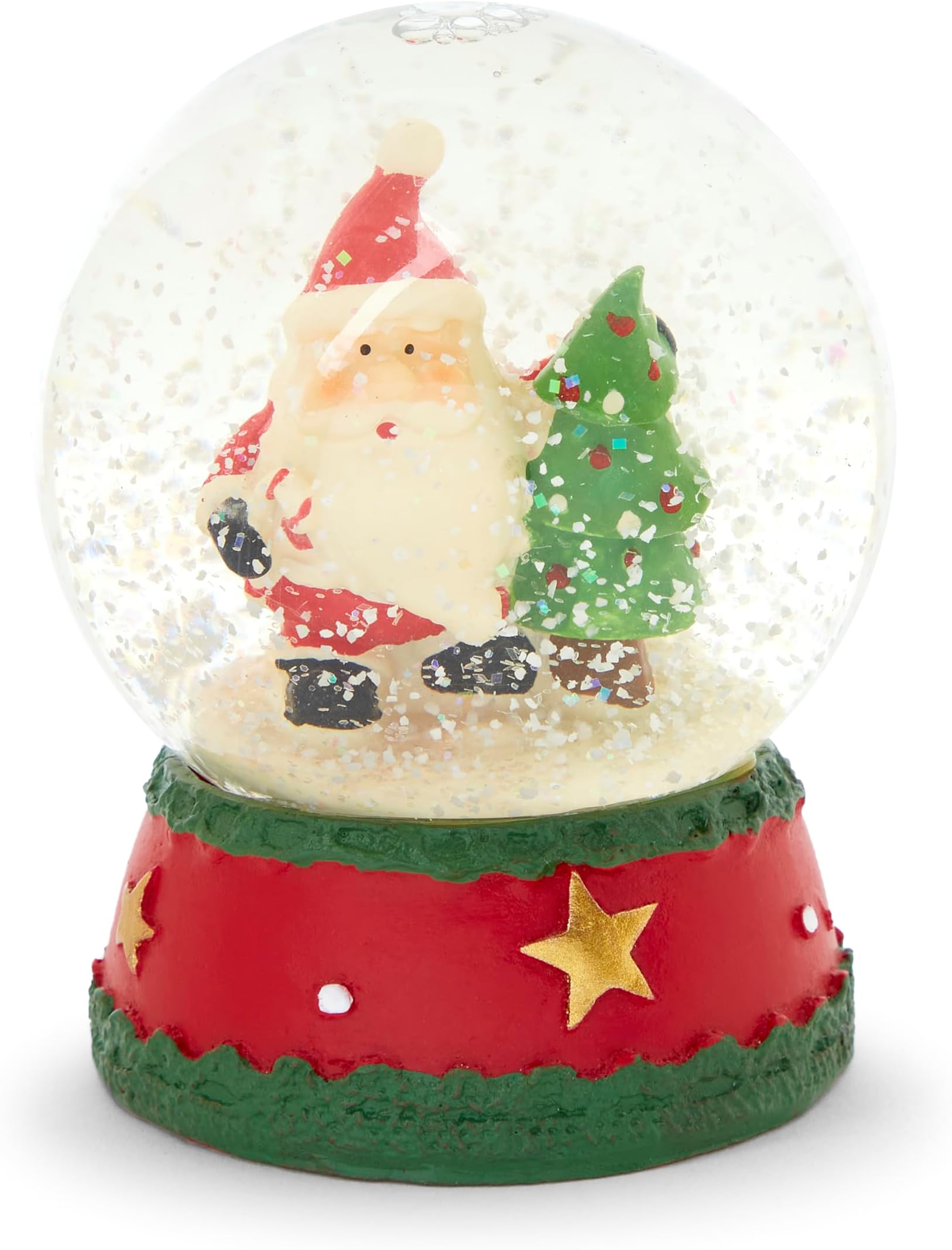 Mousehouse Gifts - Christmas Snow Globe with Festive Santa, Glass Snow globe for Family Joy