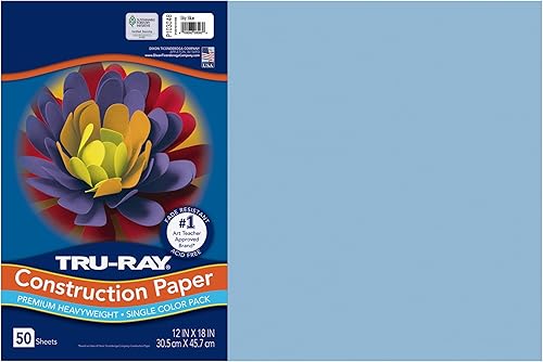 Miniatura 35 de Tru-Ray® Papel de construcción, 12.0 in x 18.0 in, 50% reciclado, azul atómico, paquete de 50