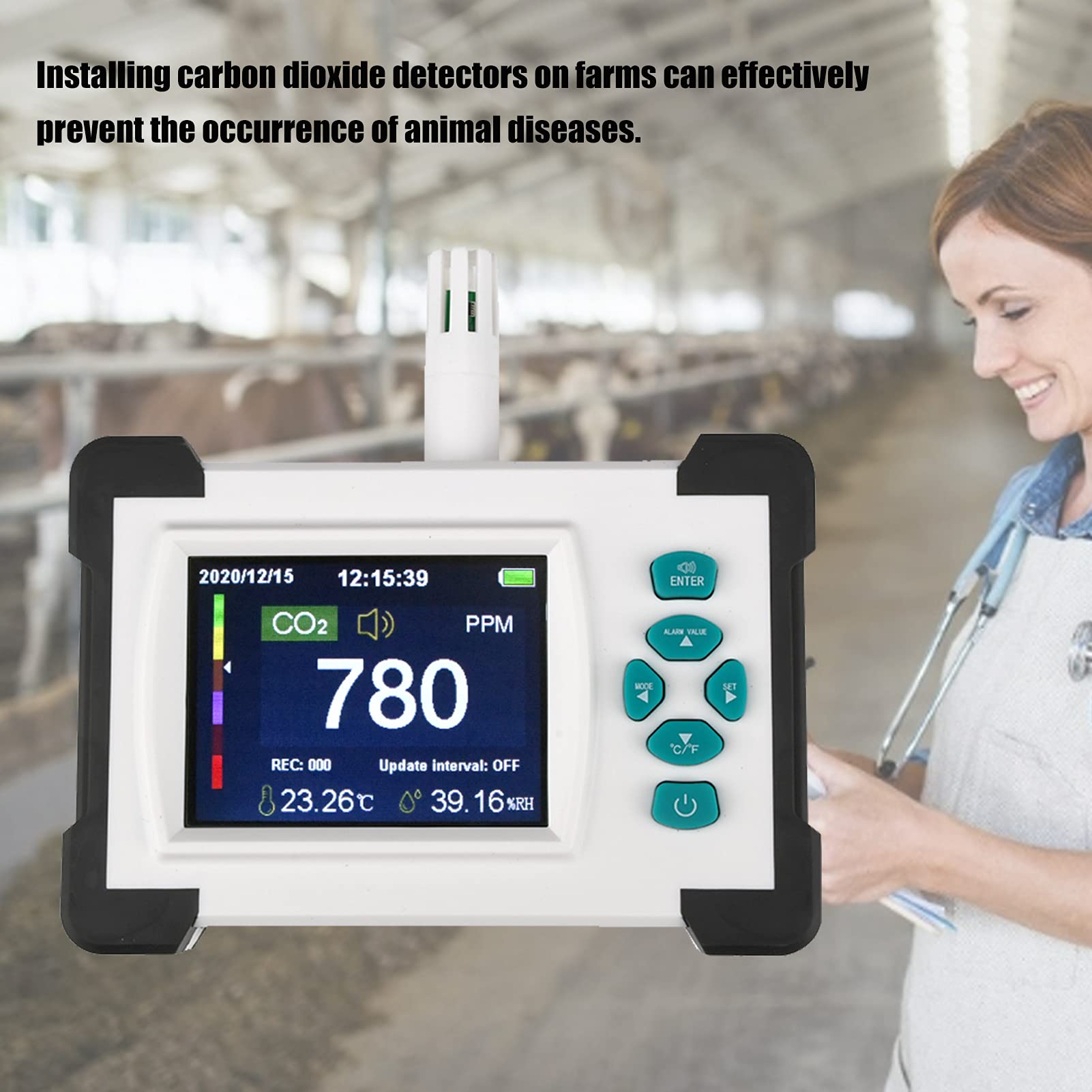 Kohlendioxid-Detektor - Kohlendioxid-Detektor CO2-Messgerät Temperatur-Feuchtigkeitssensor-Tester Luftqualitätsmonitor
