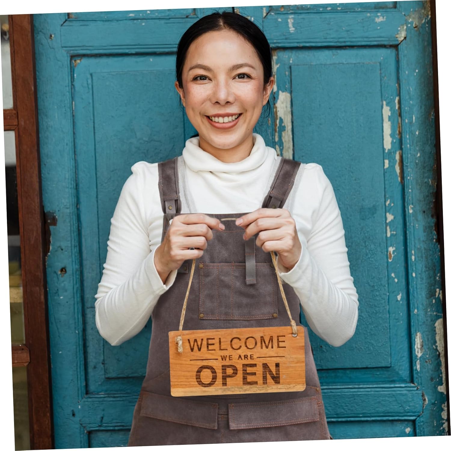 1pc Thickened Washable Canvas Woodworking Apron Multiple Pockets for Electricians and Gardeners and Comfortable Dark Grey