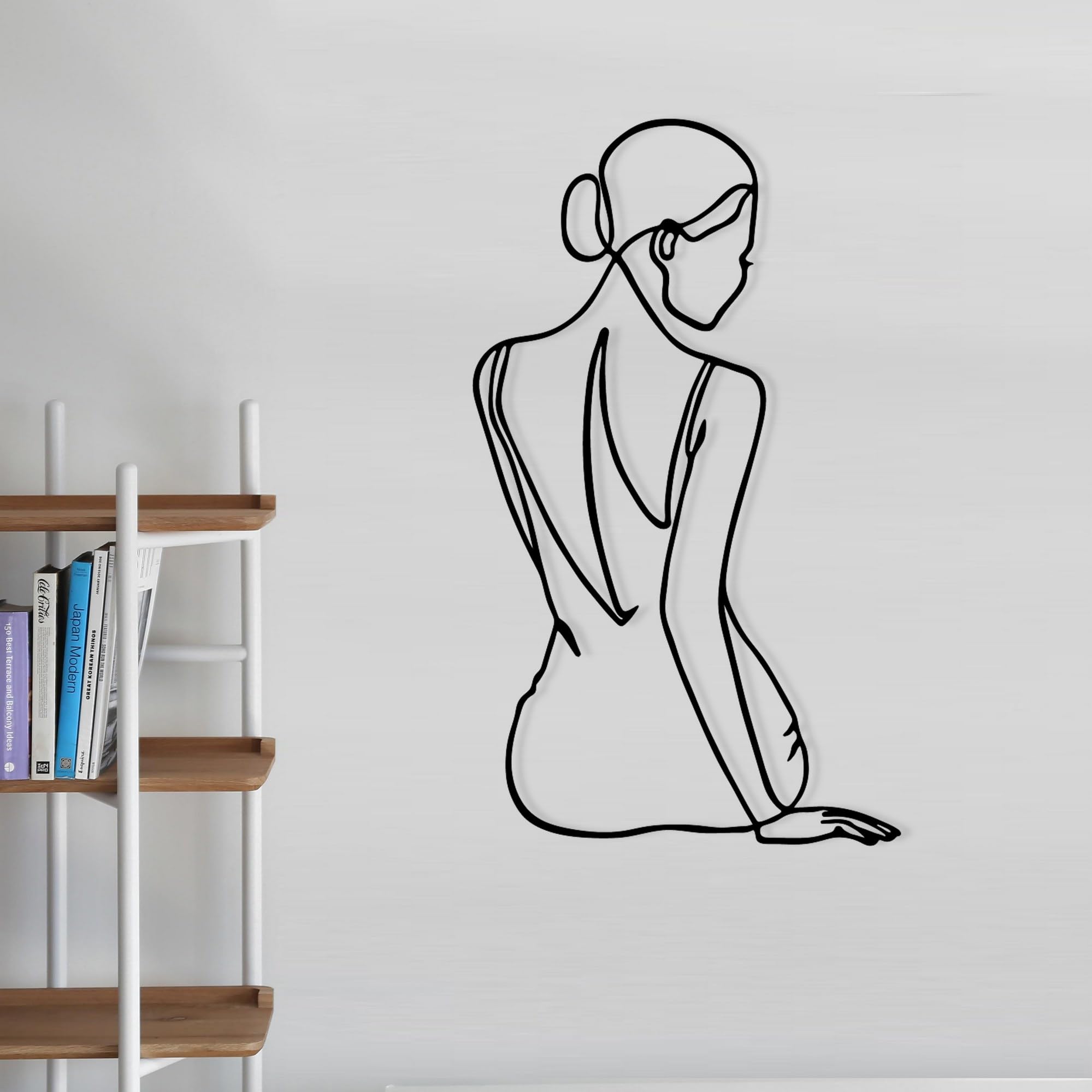 Stylish Black Decorative Metal Wall Accessory, 38 x 65 cm, 100% Metal, 1.2 mm Thickness, Perfect for Modern Home Decor & Unique Wall Art