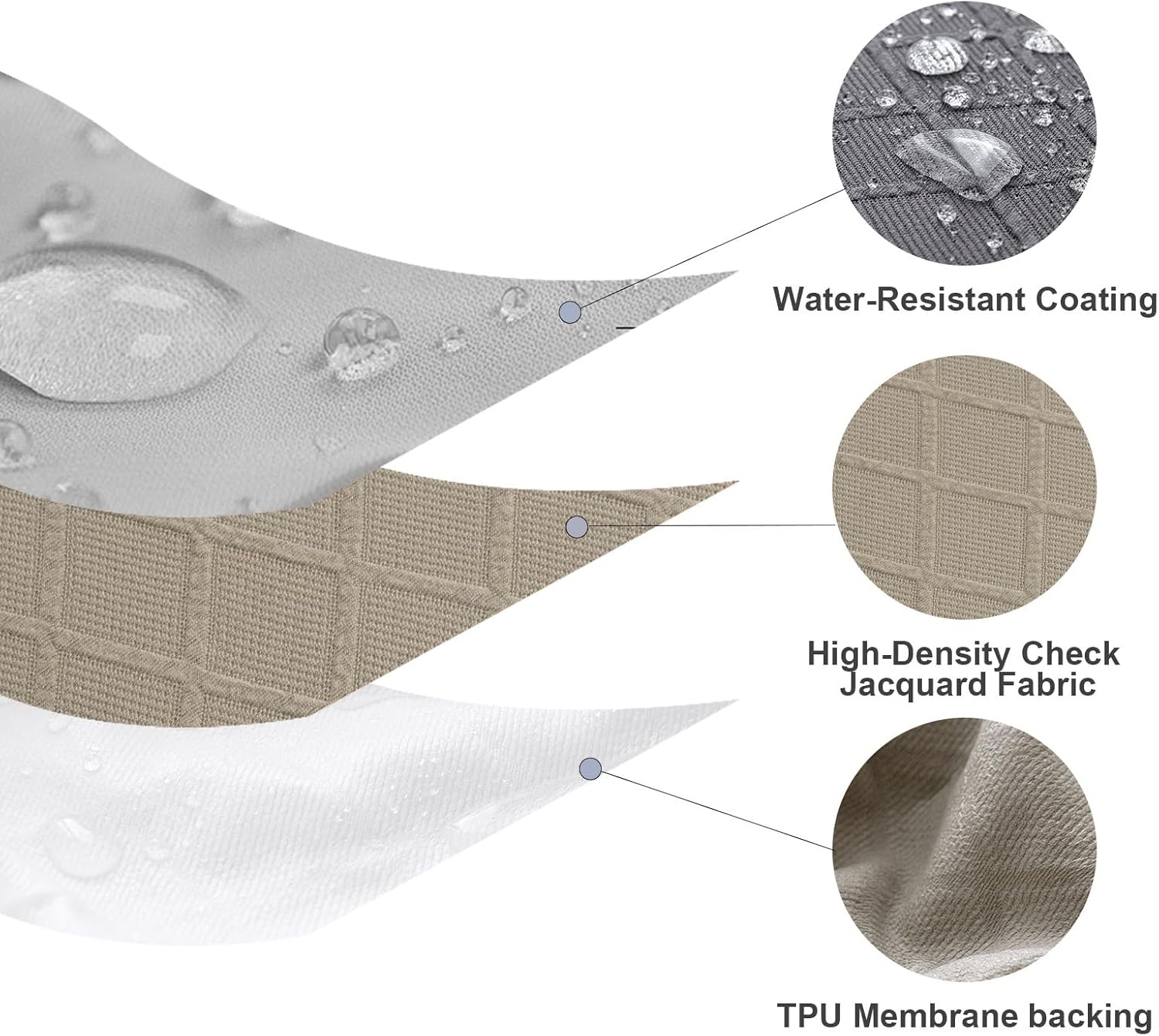 Waterproof Chair Seat Covers Set of 6 for Dining Room, Stretch Removable Washable Dining Chair Seat Slipcovers for Home, Restaurant, Banquet,Kitchen Chair Seat Cushion Protector(Khaki, Large)