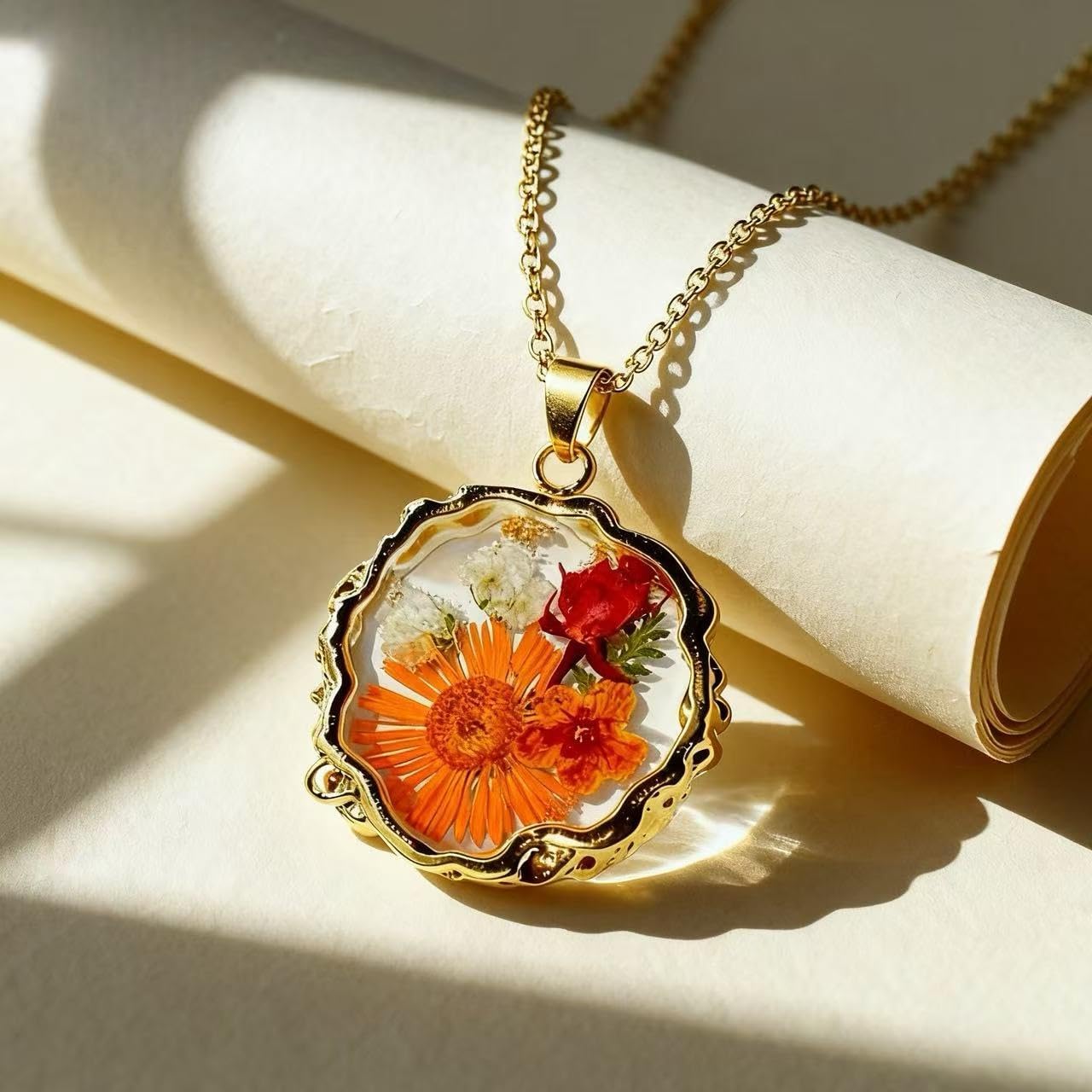 Birth Flower Necklace,1-12 Birth Month Flower Handmade Pendant Necklaces for Women Personalized Custom Floral Jewelry,Boho jewelry,Birthday Gift for Women Girls Best Friend - Image 4