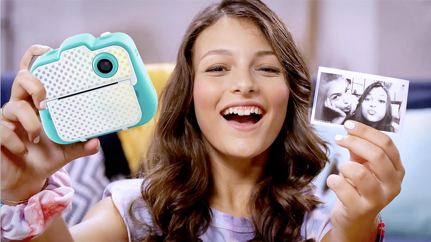 Canal Toys - Photo Creator - Fotocamera 3 in 1 Turchese - Stampa Istantanea su carta termica - Selfie e Videocamera - Fotocamera Istantanea - Regalo Bambini 8 Anni + - 4 Rotoli - 250 Scatti - CLK 001