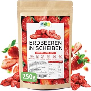 schnelle Familien-Frühlings-Rezepte – EWL Naturprodukte Getrocknete Erdbeeren 250 g, gefriergetrocknete Erdbeeren ohne