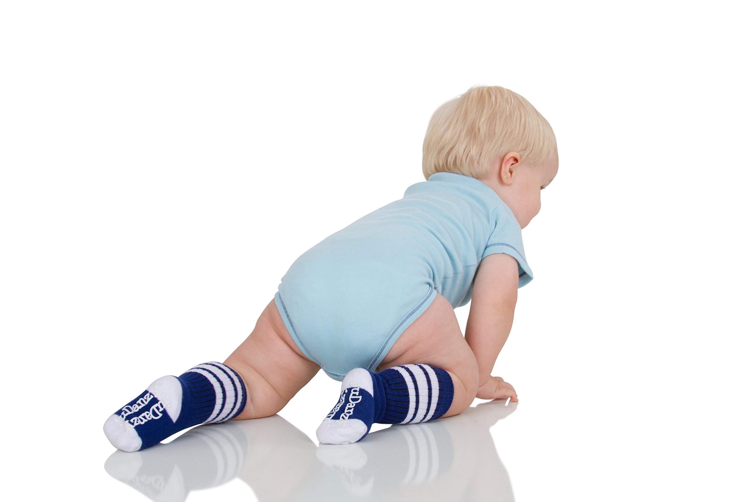 JuDanzy Chaussettes Hautes Au Genou Pour Enfants Et Bébés - Antidérapantes Rayées - 80% Coton