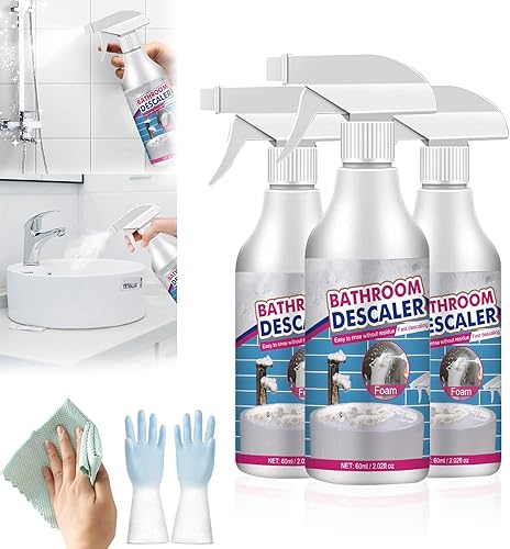 Mixdameny Limpiador de manchas rebeldes  Descalcificador de baño Jue Fish  Potente agente de limpieza descalcificante  Borrador de cal para bañera,