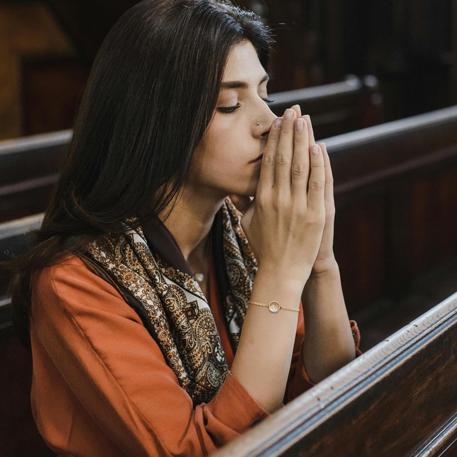 MIXJOY Christian Bracelet for Women - Gold Mountain Mustard Seed Charm with Scripture Card, Religious Bracelet for Pastor Believer, Faith Jewelry Gift for Birthday Easter Confirmation Baptism - Image 4