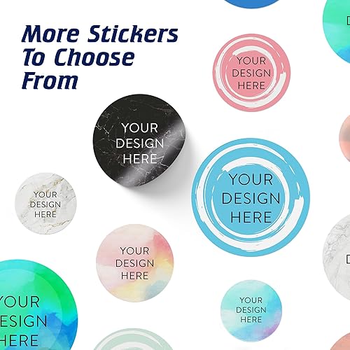 Vista 936 de DayStar Custom Signs & Design - 100 adhesivos de vinilo personalizables, con texto, imagen, diseño y logotipo; adhesivos para logotipo de embalaje