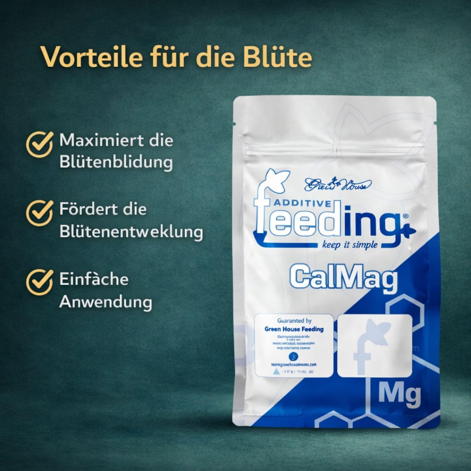 Weedness Green House Feeding Calmag 2,5 Kg - NPK Dünger Grow Anbau Indoor Erde Flüssigdünger Organischer