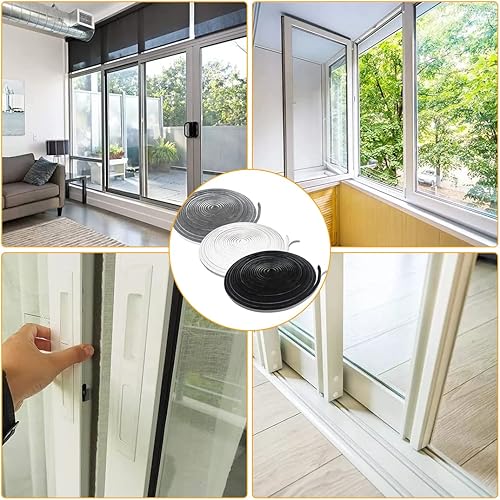 Miniatura 9 de Burlete autoadhesivo de pelo limpio para ventanas y puertas, burlete para insonorización, resistente al viento, a prueba de polvo, adherencia más