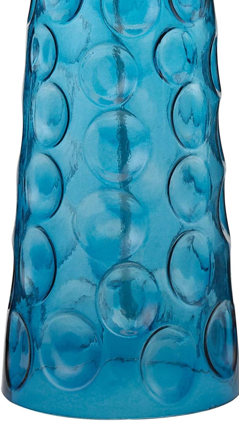 Up To 40% OFF Diamond Collection D2619 Lighting Hammered Glass Table Lamp, 15 x 15 x 27, Blue