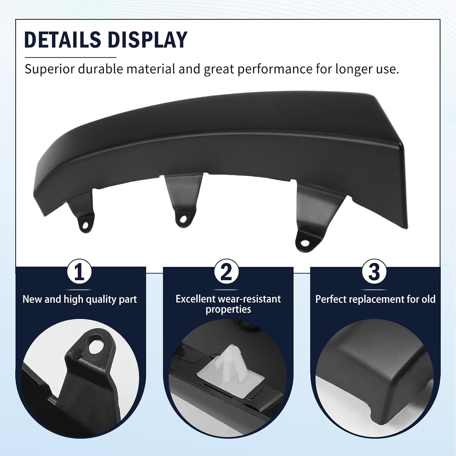 Front Driver Side Wheel Fender Flare Molding Fit for Ram 4500 2019-2025 Ram 5500 2019-2024 Replace 6MS39GXHAA