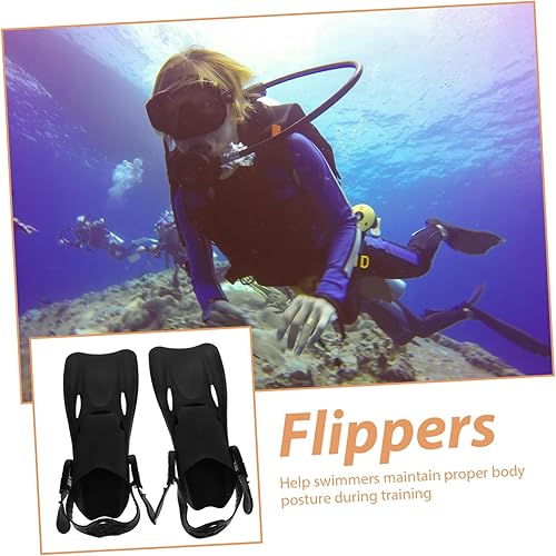 Miniatura 9 de Aletas de natación ajustables para adultos, aletas cortas de entrenamiento para mayor potencia y eficiencia para natación, esnórquel, deportes