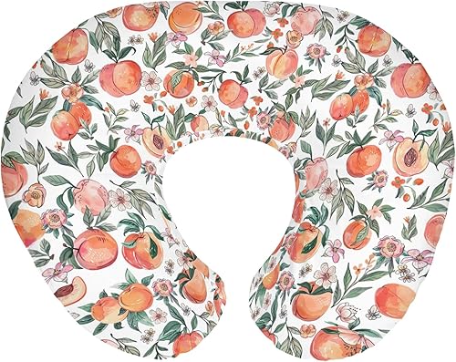 Fundas de almohada de lactancia vintage para niños y niñas, fundas retro de melocotón, flores, hojas, fundas de guardería para almohadas de