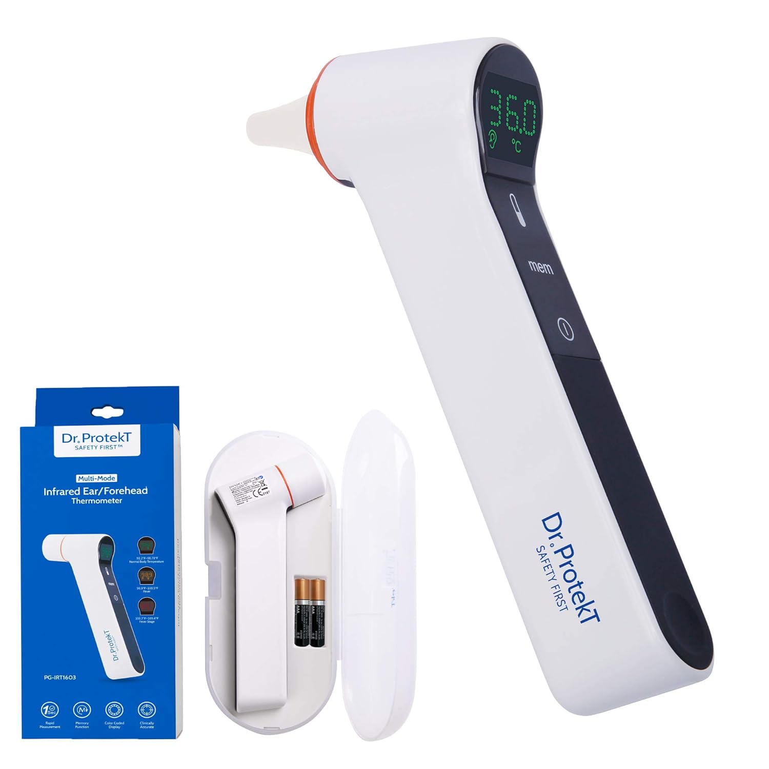 Ear and Forehead Thermometer for Adults, Kids, Babies, 3-in-1 Digital Touchless Infrared Thermometer with Travel Case, Clinically Accurate & Rapid Reading : Health & Household