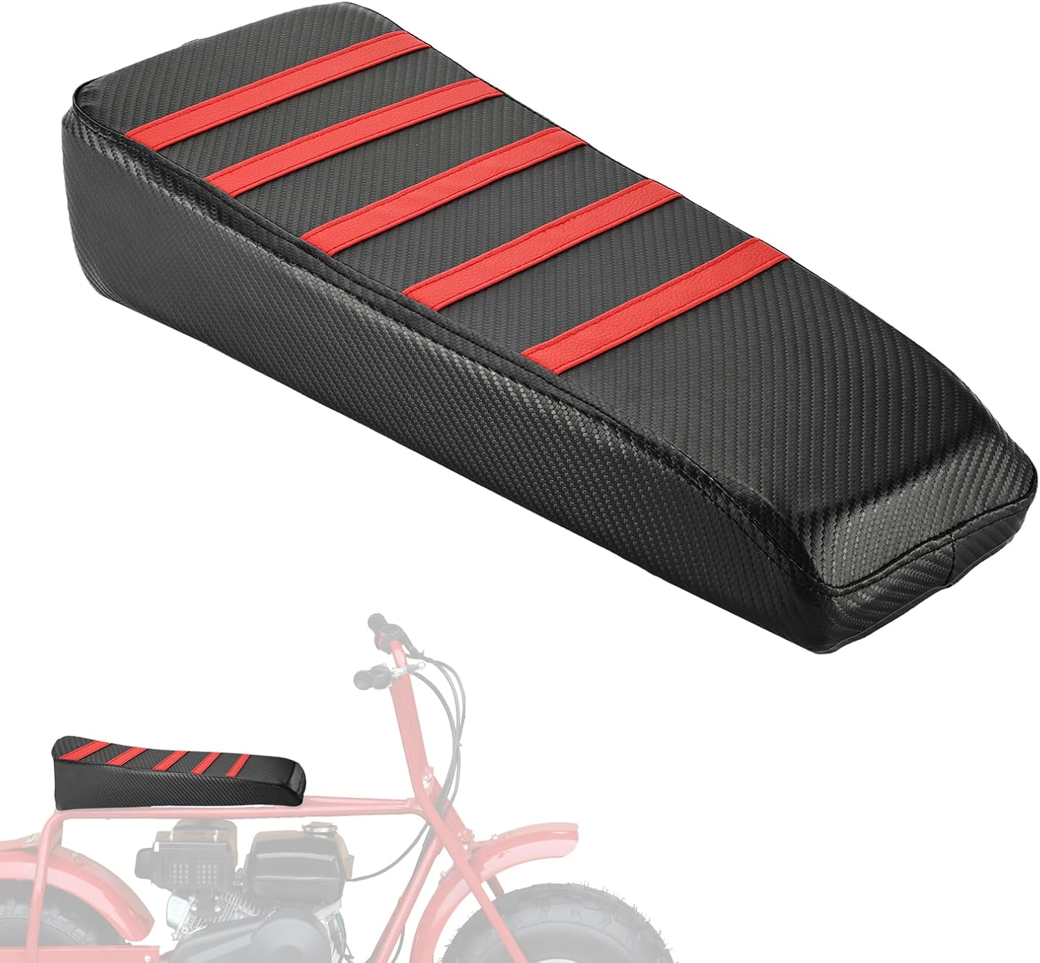 Mini Bike Seat Cover Non-Slip for CT200U BT200X, 196cc 200cc Soft Seat Cover Red