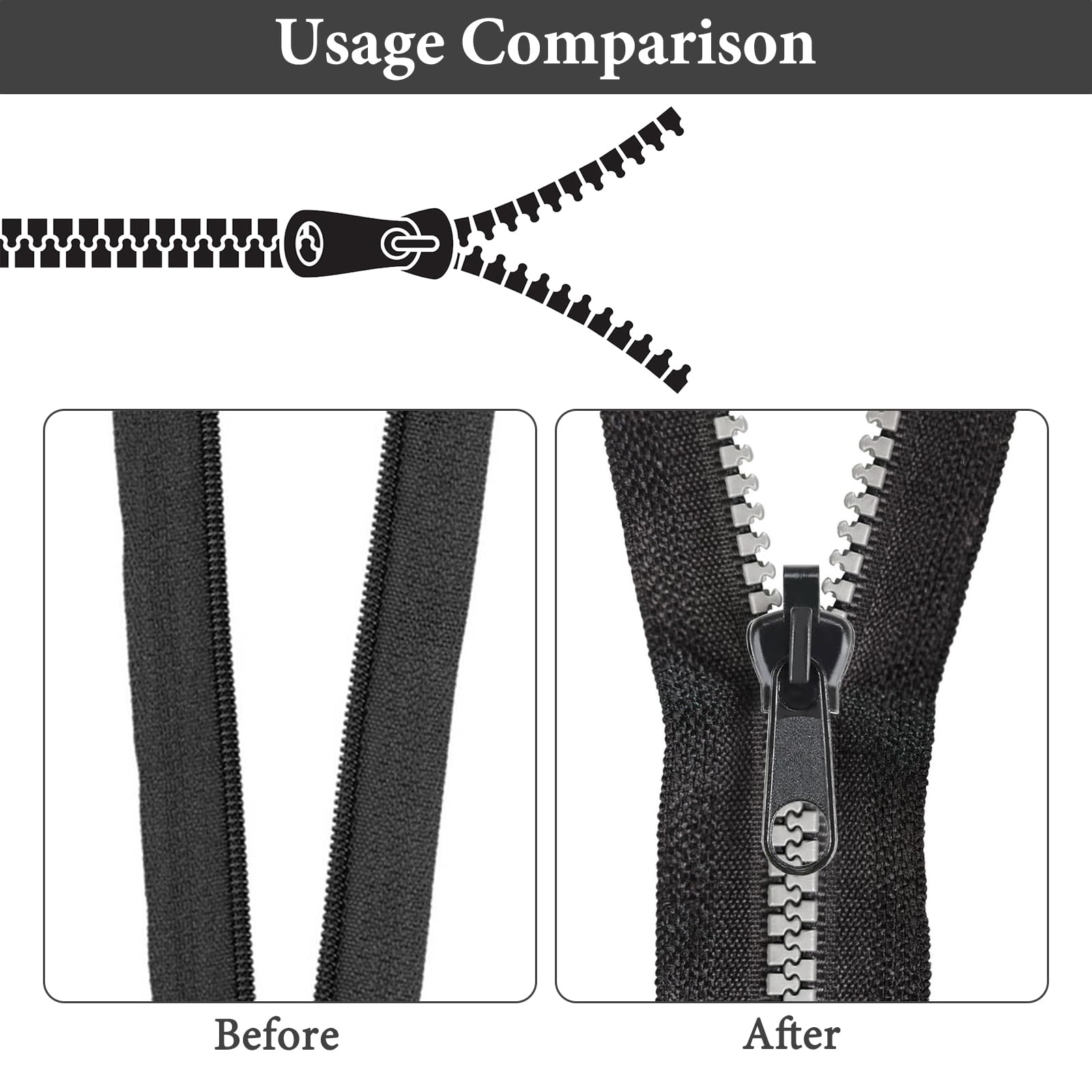 AMSGANK Chiusure Lampo da Viaggio, 8 Pezzi Clip Antifurto Zaino con Chiusura Lampo Clip di Sicurezza per Cerniere per Borse, Zaini, Valigie, Portafogli, Antifurto e Resistente (Nero, Argento