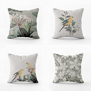 housse de coussin 40 x 40 -coussin feuillage -coussin vert -housse coussin 40x40 -cousin canape decoration - coussin decoratif - coussin canape - housse de coussin 45x45 - coussin deco vintage