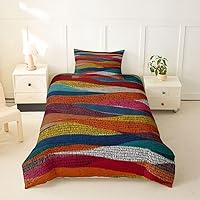 Vista 54 de Funda de edredón abstracta de color negro y morado, tamaño Queen, funda de edredón de geometría moderna con 2 fundas de almohada para adolescentes