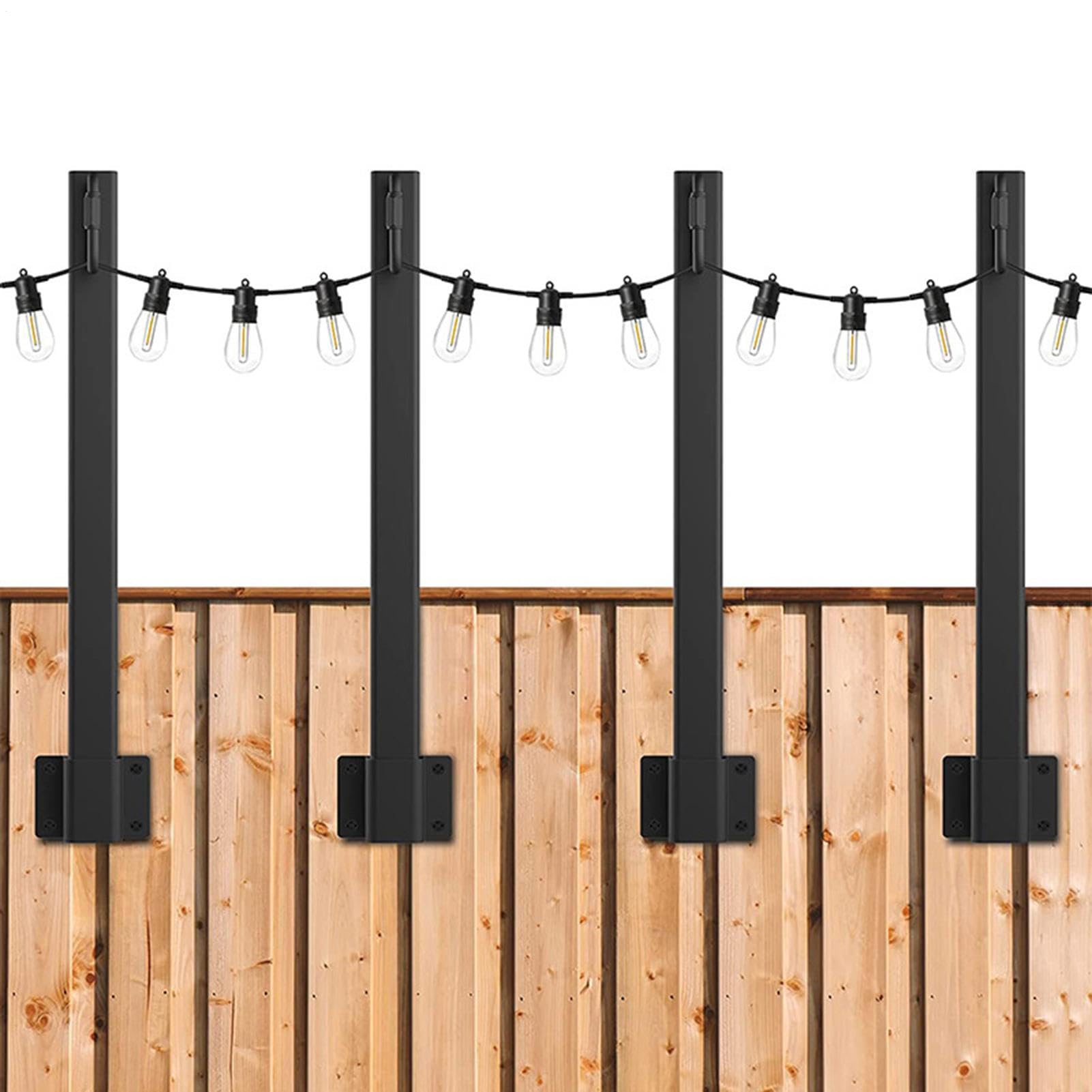 Poteaux Pour Guirlandes Lumineuses 4 Pieces Poteaux Support Pour Luminaires