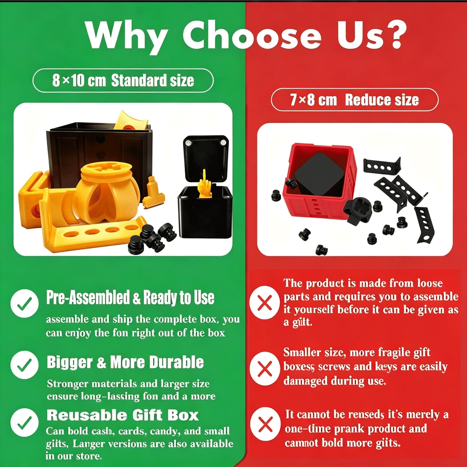 The Annoying Present with Middle Finger, Annoying Gift Box, Gotcha Box, 3D Printed Boxes Inside Boxes, Middle Finger in a Box, Really Funny Prank Novelty Surprise Box for Gifts