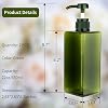 Jansburg 2Pack 22oz/650ml Pump Bottle Dispenser Refillable Square Plastic Lotion Dispenser Empty Lotion Pump Bottle Empty Refillable Liquid Container for Soap Lotion Shampoo Green