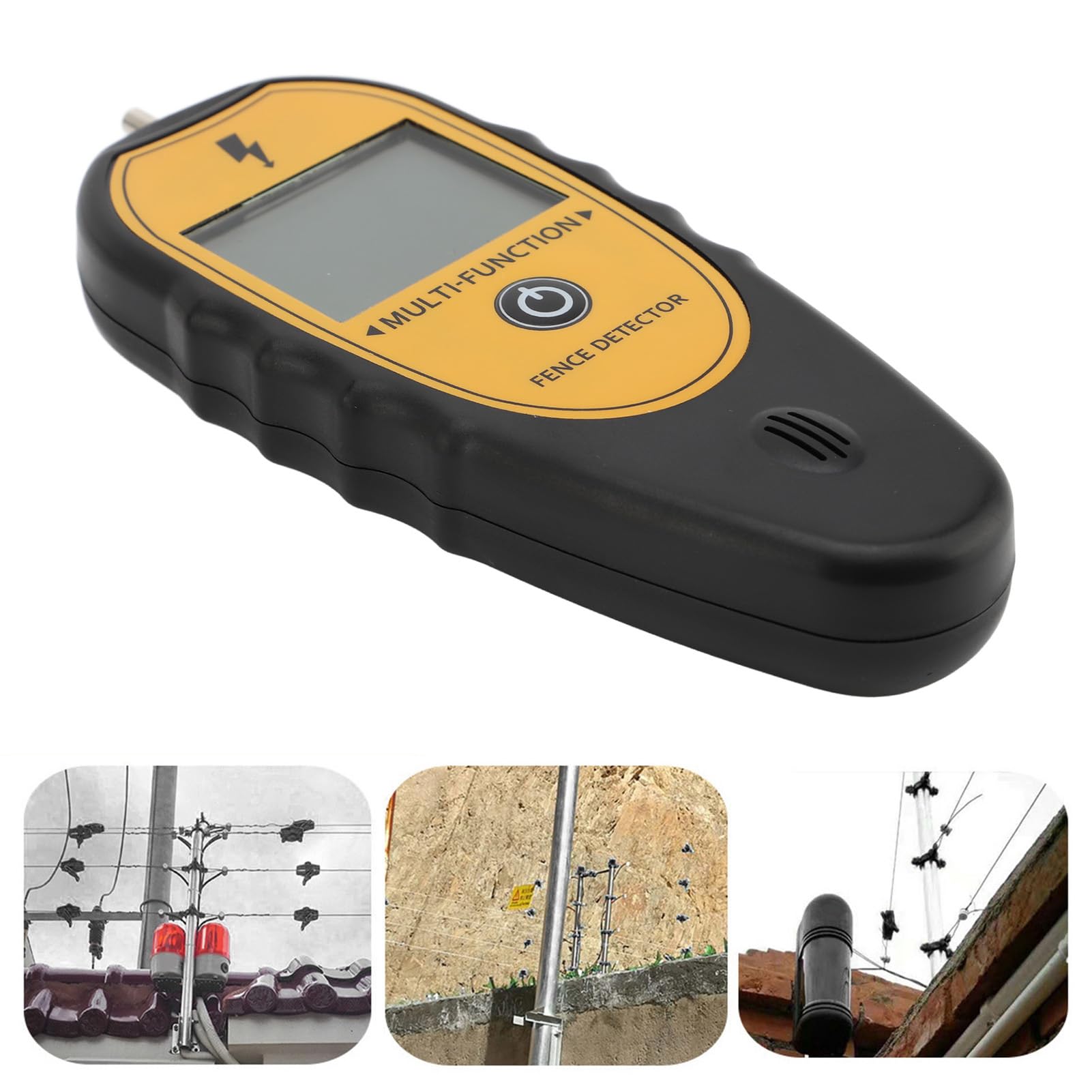 Tester di tensione per recinzione elettrica 15KV, rilevatore di guasti portatile con display digitale, rilevatore di recinzione ad ampio intervallo di tensione per giardino di