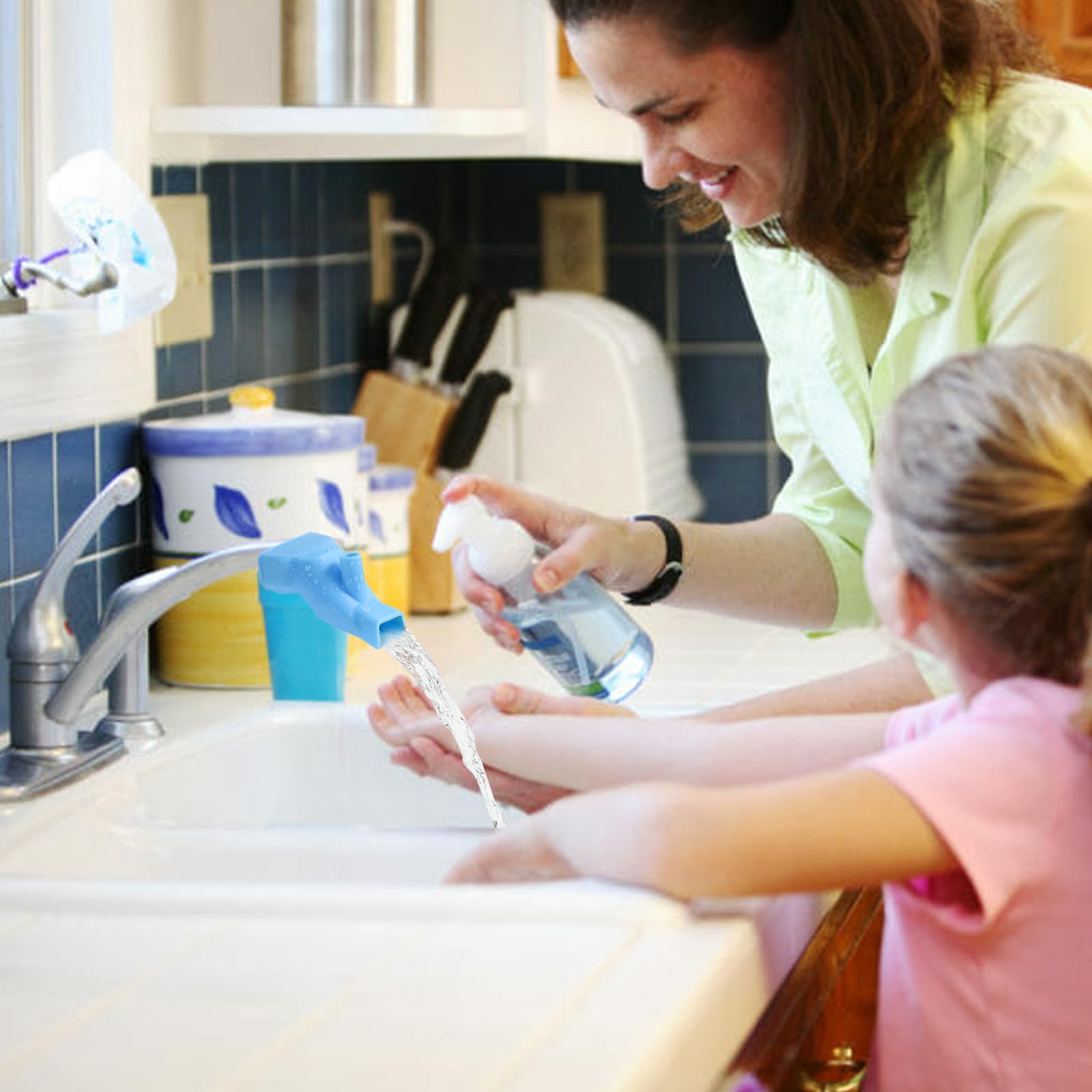Extension Robinet Enfant, 6 Pcs BéBé Rallonges De Robinet, Rallonges De Robinet En Silicone De Qualité Alimentaire, Pour Enfants Pour Salle De Bain Cuisine Laver Les Mains Et Le Visage