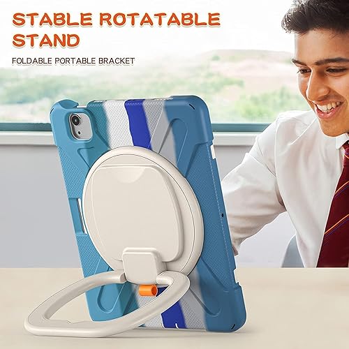 Vista 33 de Funda para iPad (A16) de 11 pulgadas 2025, Aslo para iPad 10 de 10.9 pulgadas 2022, funda resistente a prueba de golpes, soporte giratorio, soporte