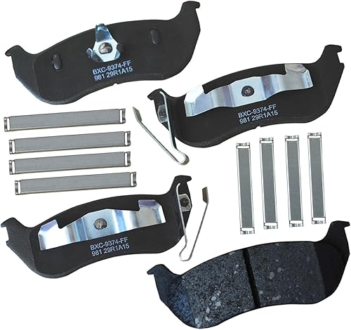 Miniatura 319 de Bendix Pastillas de freno traseras de cerámica Premium SBC1100 para Nissan Frontier 2024-2005, Xterra 2015-2005, Suzuki Equator 2012-2009