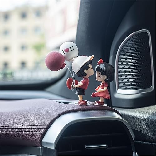 Miniatura 6 de Decoración de coche de acción de pareja de dibujos animados, lindos adornos para coche, accesorios para carro, decoración interior del automóvil
