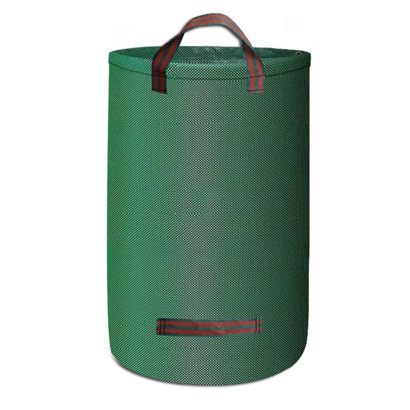 Garden Waste Bags With Handles Garden Leaf Bag PP Waterproof Woven Reusable Yard Waste Lawn Debris For Leaves Plants Trash Storage(300L)