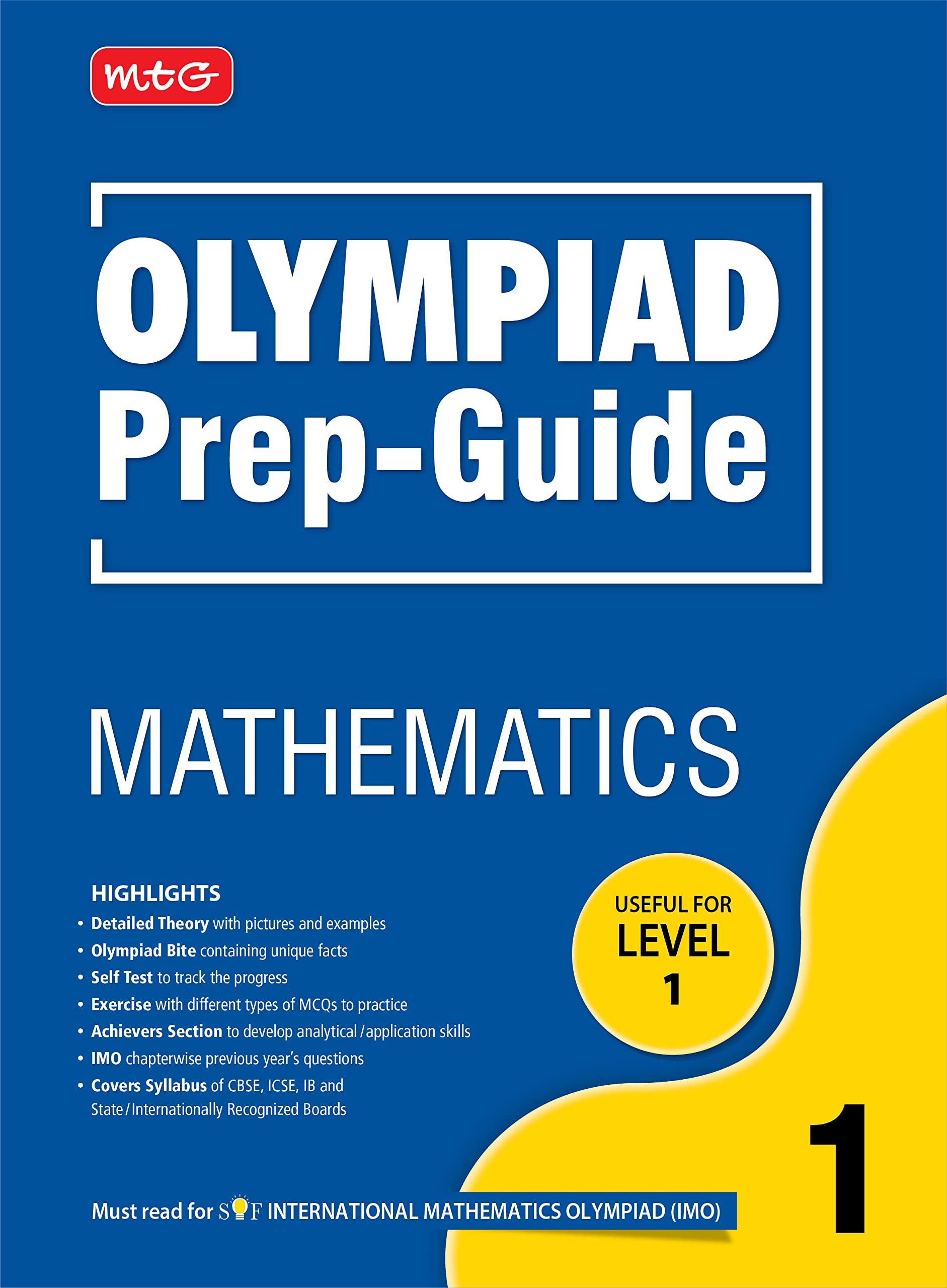 MTG Olympiad Prep-Guide Mathematics Class 1 - Detailed Theory, Self Test with IMO Chapterwise Previous Year Question Paper For SOF 2023-24 Exam MTG Editorial Board MTG Editorial Board Paperback – 31 March 2023