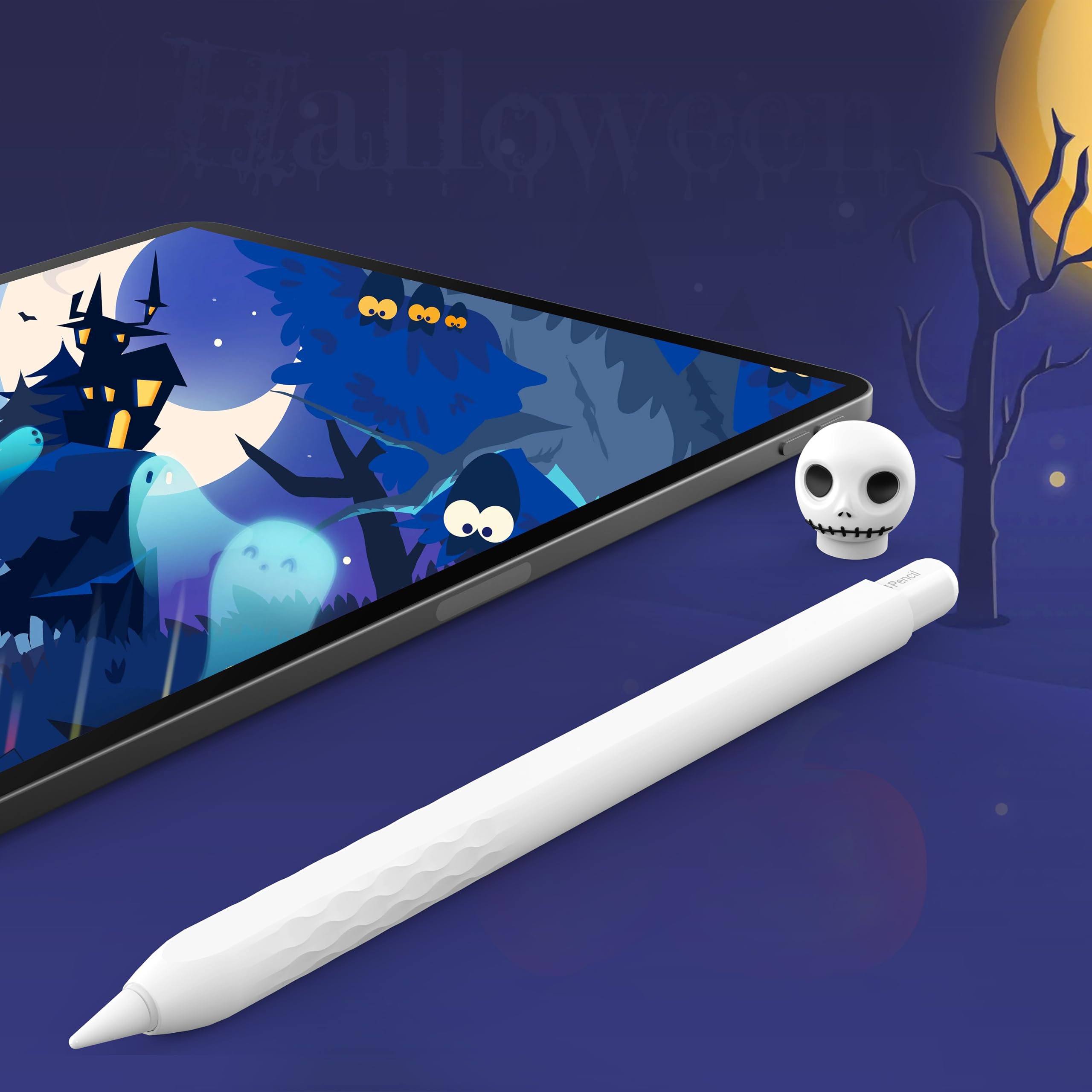 Amazon.com: NIUTRENDZ Halloween Skull iPencil Case for Apple
