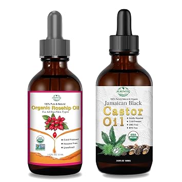 Rosehip Oil 1oz.fl & Jamaican Black Castor Oil 2ozfl