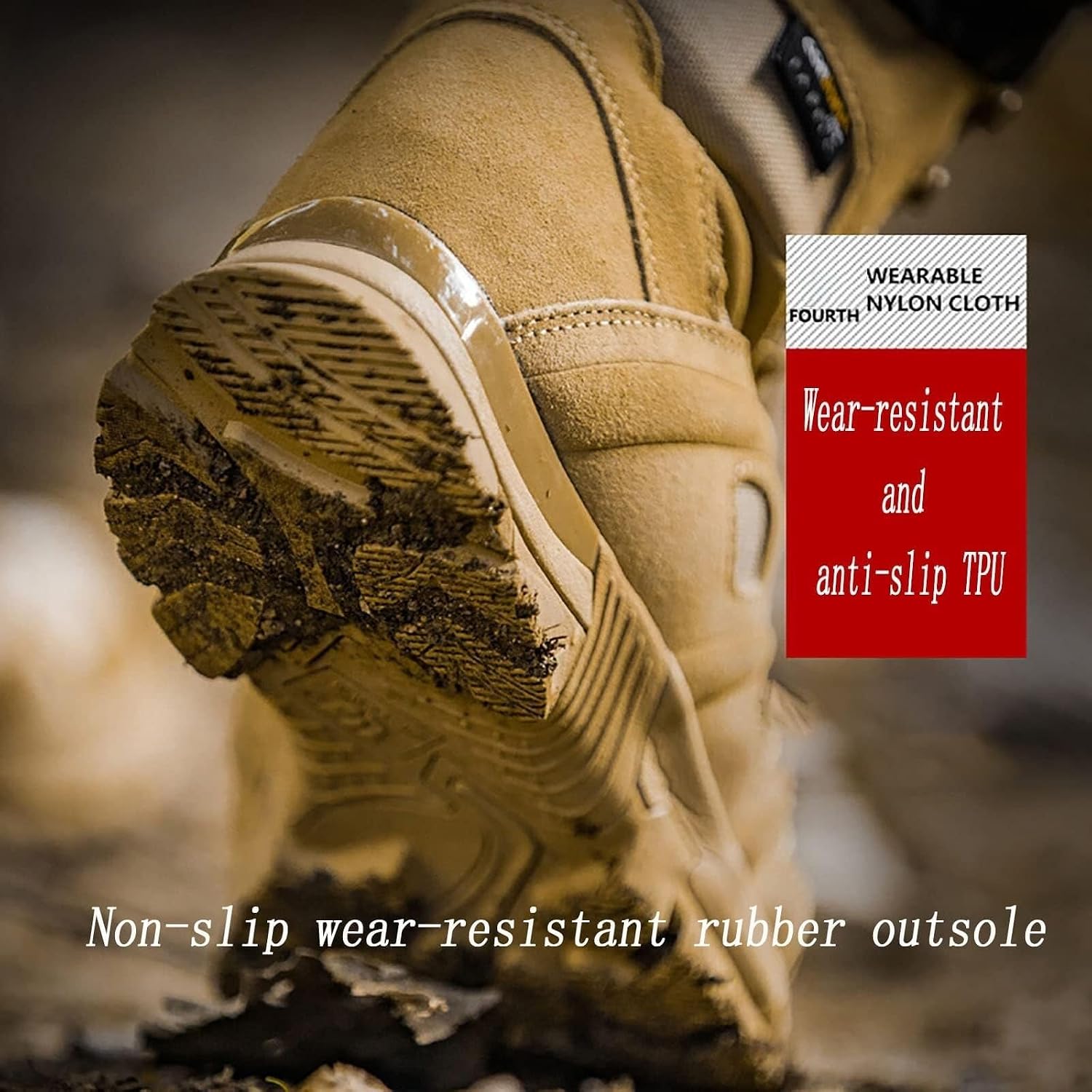 Wcxixo Men's Ultralight Tactical Military Boots, Outdoor Comfort Anti-Collision Wear-Resistant and Slip-Resistant Hiking Shoes, Lace-up Sports Combat Boots
