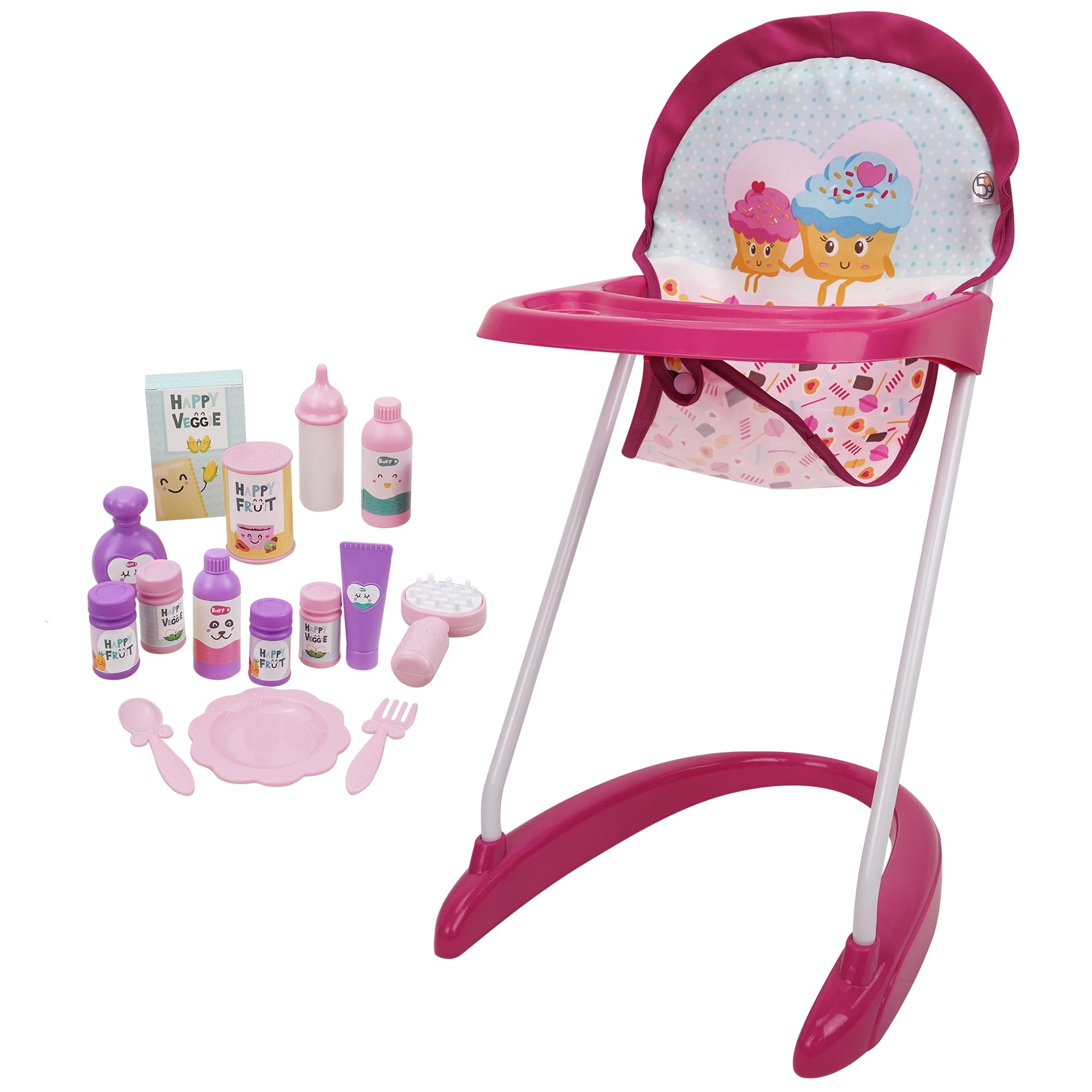 Set De Poupée 21 Pièces 509 Crew - Poussette, Parc, Chaise Haute, Siège Auto, Sac à Langer - Pour Enfants 3 Ans Et +