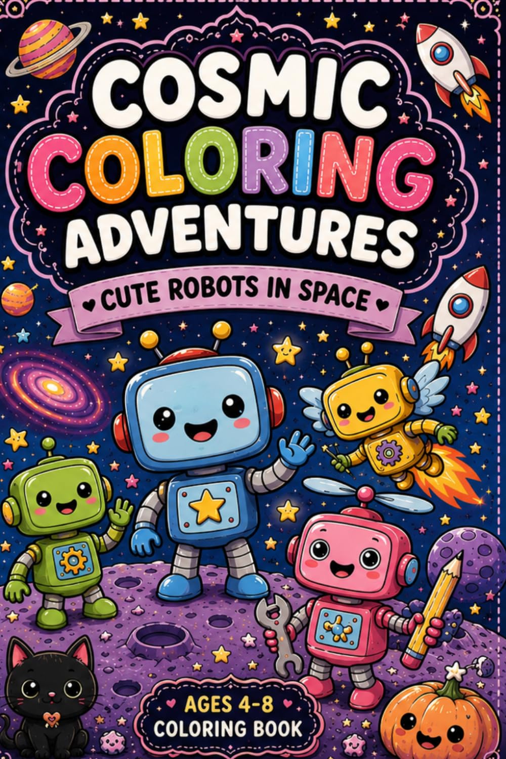 Robots coloring book for kids