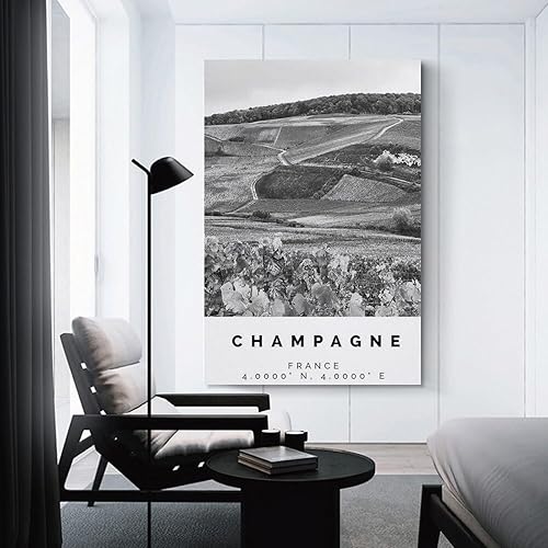 Miniatura 3 de Póster de champán con impresión en blanco y negro, arte de pared de champán, impresión fotográfica de champán, póster de regalo de champán, pintura